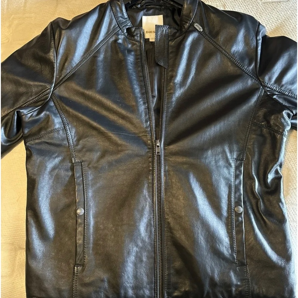 Diesel Laddery-R Leather Jacket 100% Authentic Black